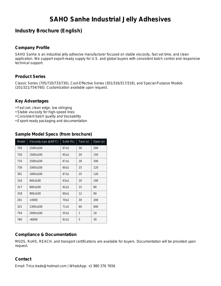 Industry brochure cover